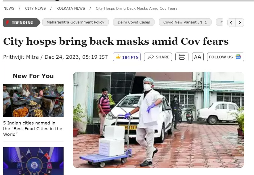 City hosps bring back masks amid Cov fears
